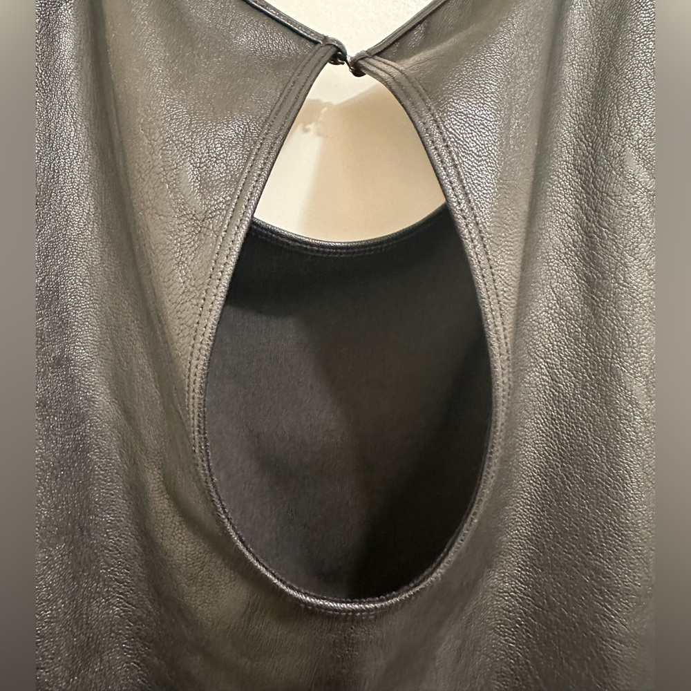 INC International Concepts Faux Leather Bodysuit Size L - Picture 6 of 12
